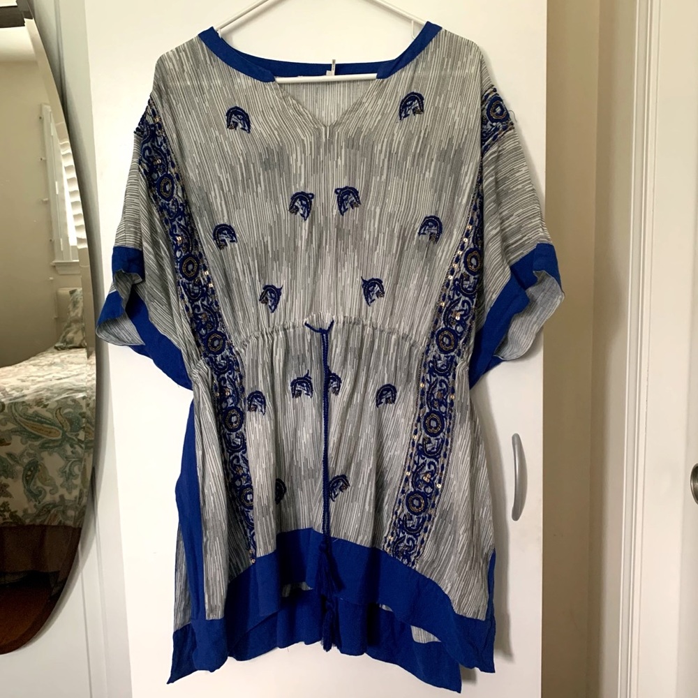 Anthropologie Floreat Embroidered Top or Cover Up